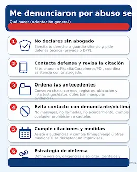 ¿Me denunciaron por abuso sexual, qué hago? Guía de defensa en Chile