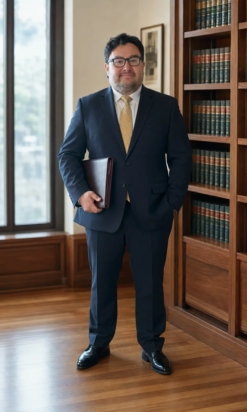 Adolfo Quisto, abogado laboral en Valdivia, en su oficina